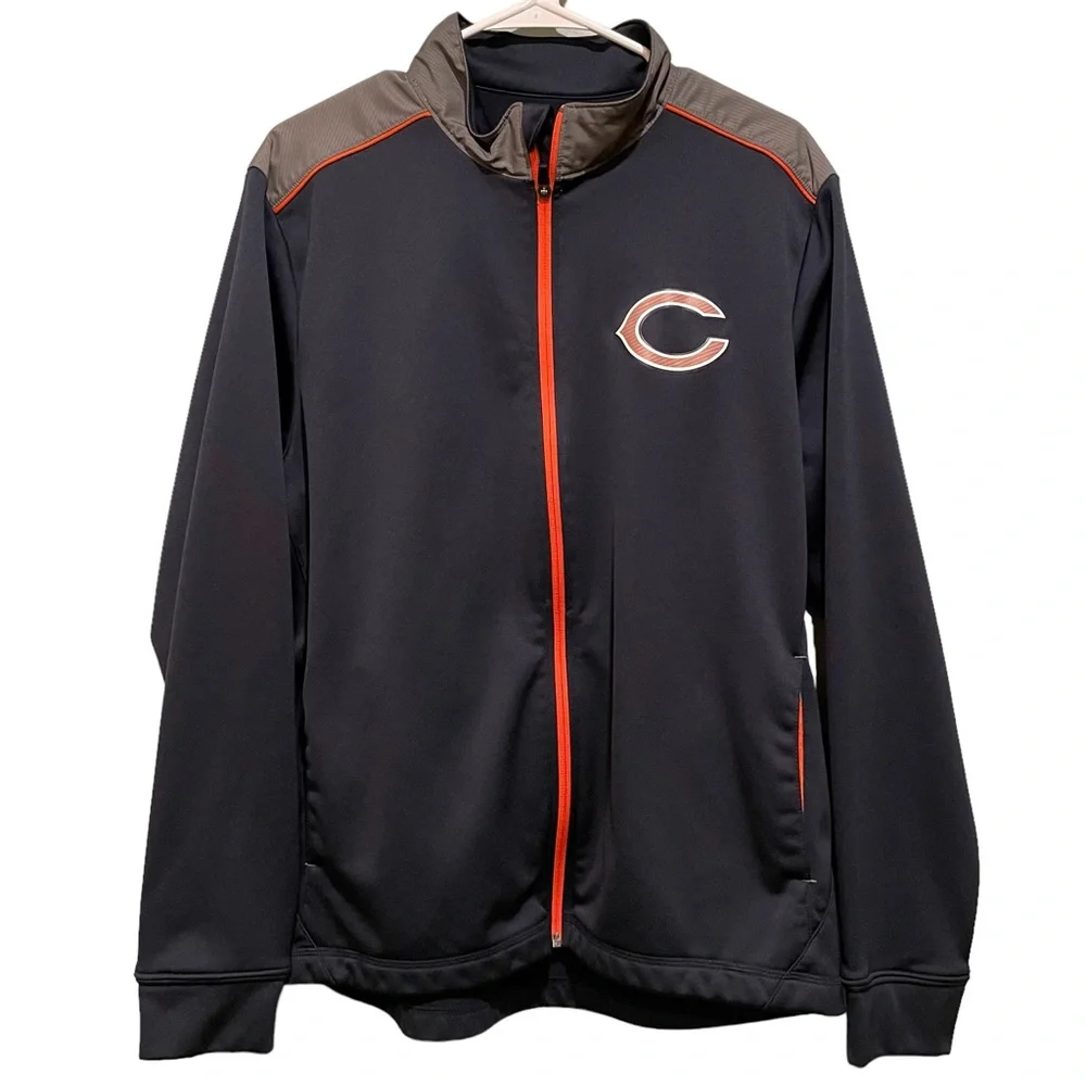 Majestic Therma Base Zip Up Chicago Bears Jacket. Size L